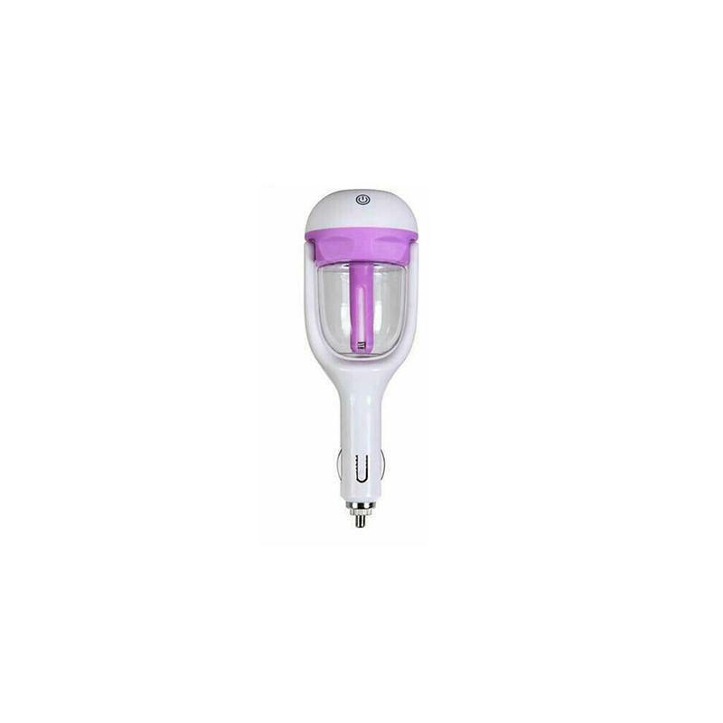 Mini Car Air Humidifier Essential Oil Diffuser Ultrasonic Aroma Mist Purifier - Pink