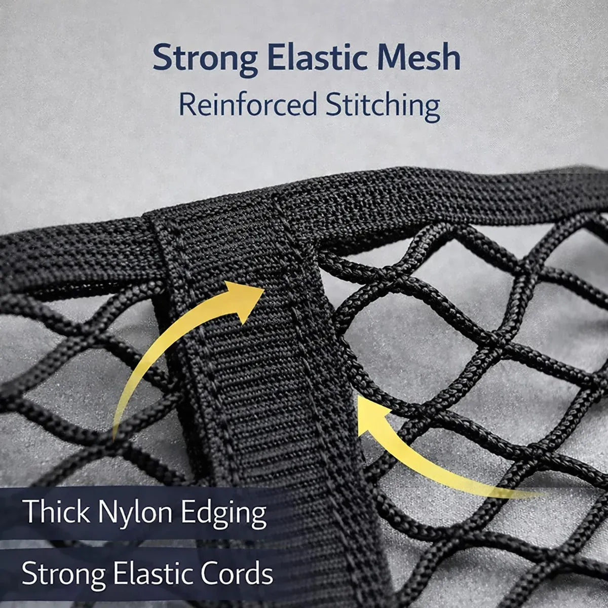 Trunk Cargo Net Bag Stereo Boot Storage Organiser SUV Pickup 4 Compartment 150cm