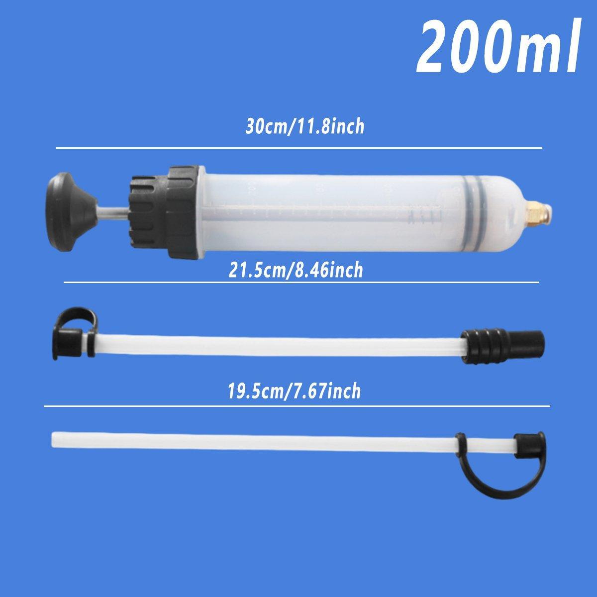 Manual Needle and Barrel Suction Oil Change Tool Pump for Brake Oil Filler - 200cc