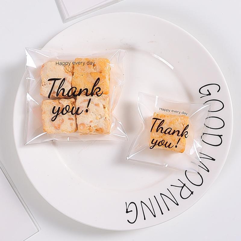 500 Pack Self Adhesive Cookie Packaging Bags Vibrant Designs OPP Material - Have a nice day 10*10*3cm