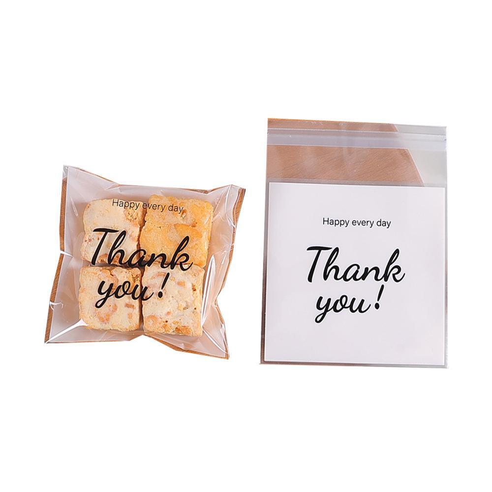 500 Pack Self Adhesive Cookie Packaging Bags Vibrant Designs OPP Material - Have a nice day 10*10*3cm