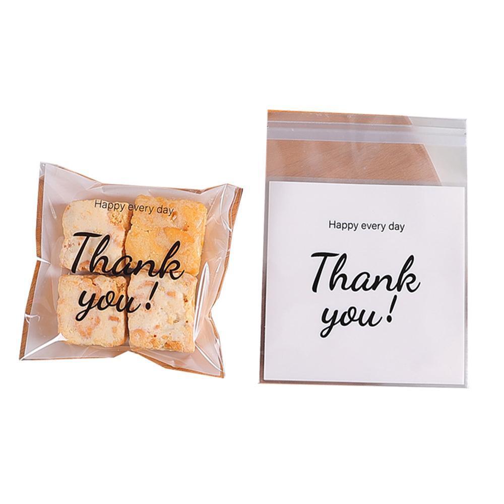 500 Pack Self Adhesive Cookie Packaging Bags Vibrant Designs OPP Material - Have a nice day 10*10*3cm