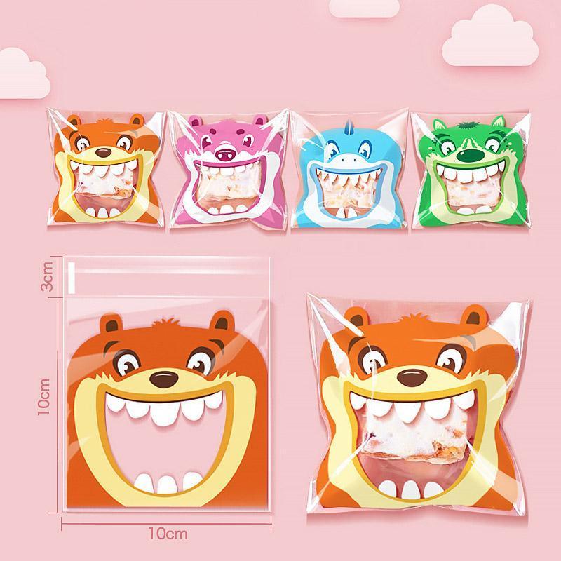 500 Pack Self Adhesive Cookie Packaging Bags Vibrant Designs OPP Material - Beer 14*14*3cm
