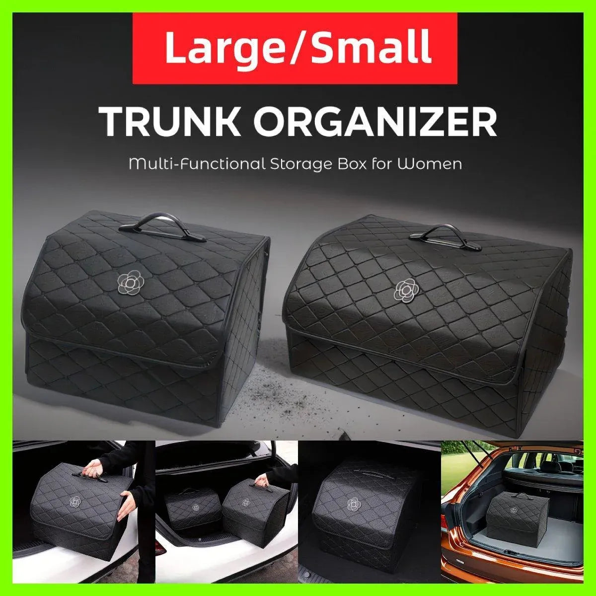 Multifunctional Car Boot Organiser Storage Bag for Easy Vehicle Organization - Large