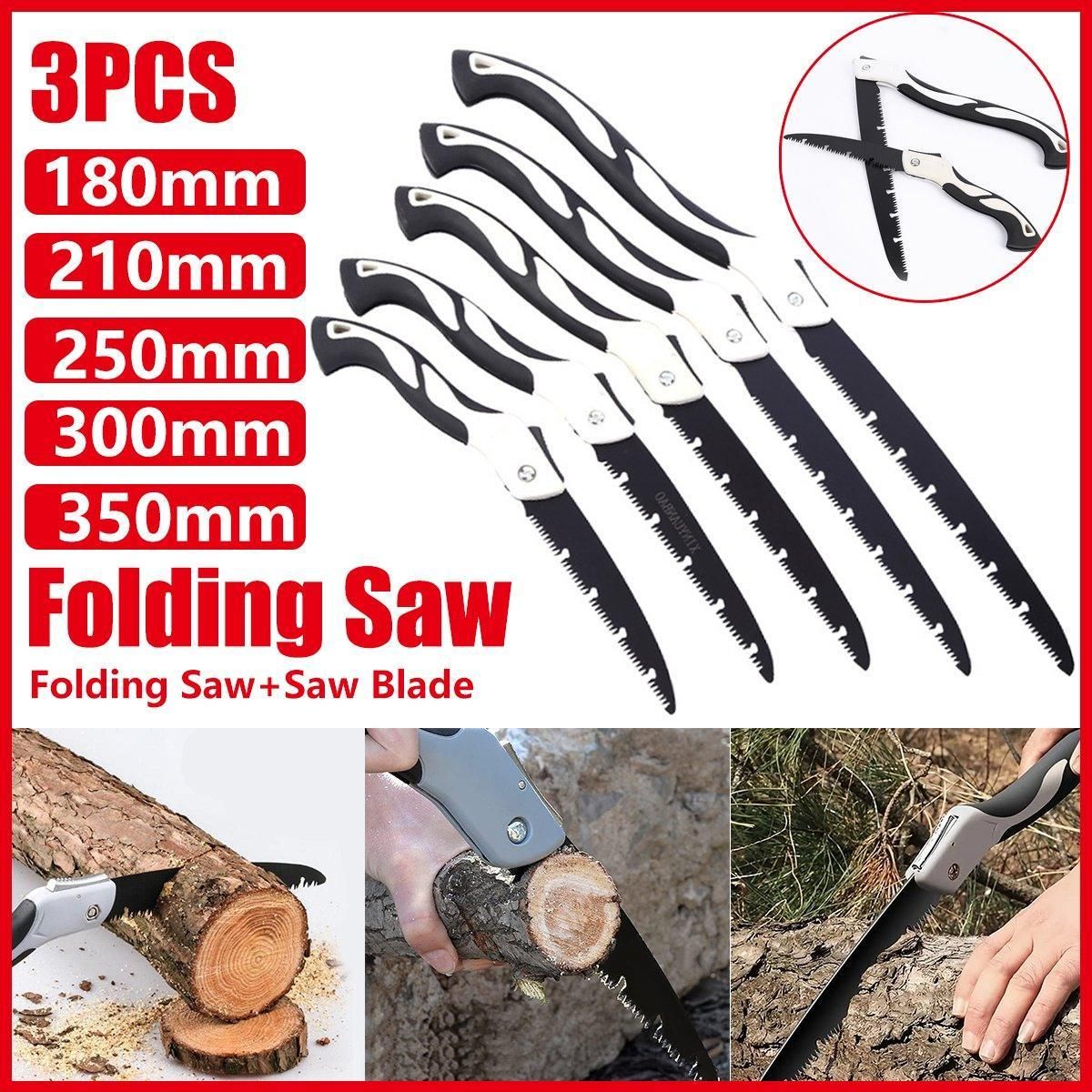 Folding Outdoor Hand Saw Portable Quick Cutting Pruning Garden Tree Logging Tool - 350mm