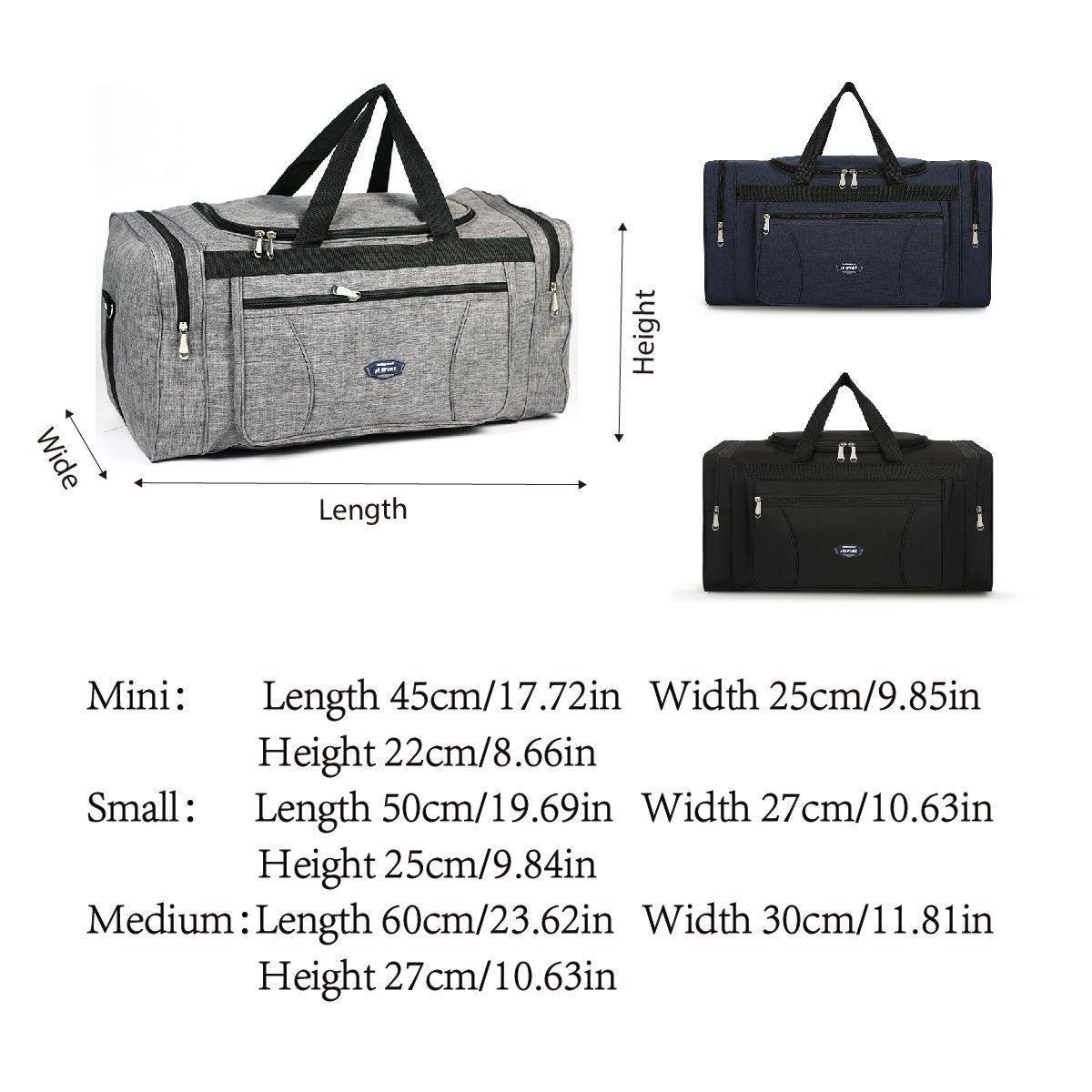 Large Capacity Waterproof Travel Luggage Bag Lightweight Foldable Handbag - Mini-Grey