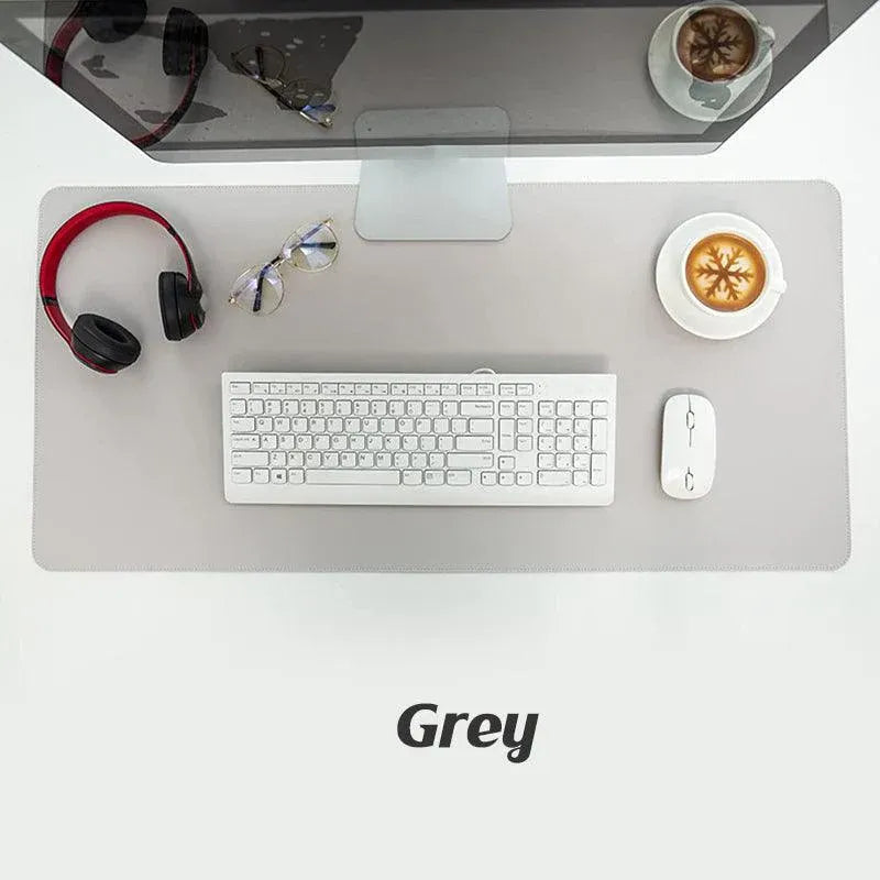 Large Leather Gaming Mouse Pad Waterproof Desk Keyboard Mat 120 x 60cm - Dark Blue