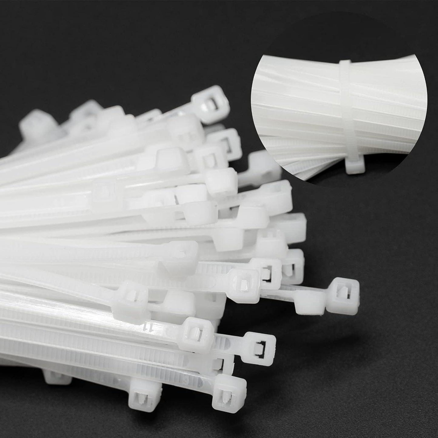100X Cable Ties Zip Ties Nylon UV Stabilised Bulk White Cable Ties - 10*700mm White