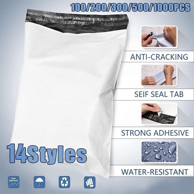 Poly Mailer Bags Mailing Satchel Plastic Courier Self Sealing Packing - 35*45cm *100 PCS