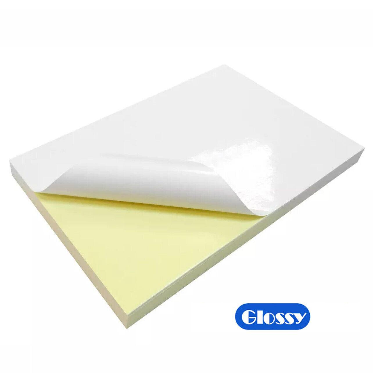 A4 Self Adhesive Sticker Paper Sheet Label Laser Inkjet Print Mailing Address - Brown Kraft*100 PCS