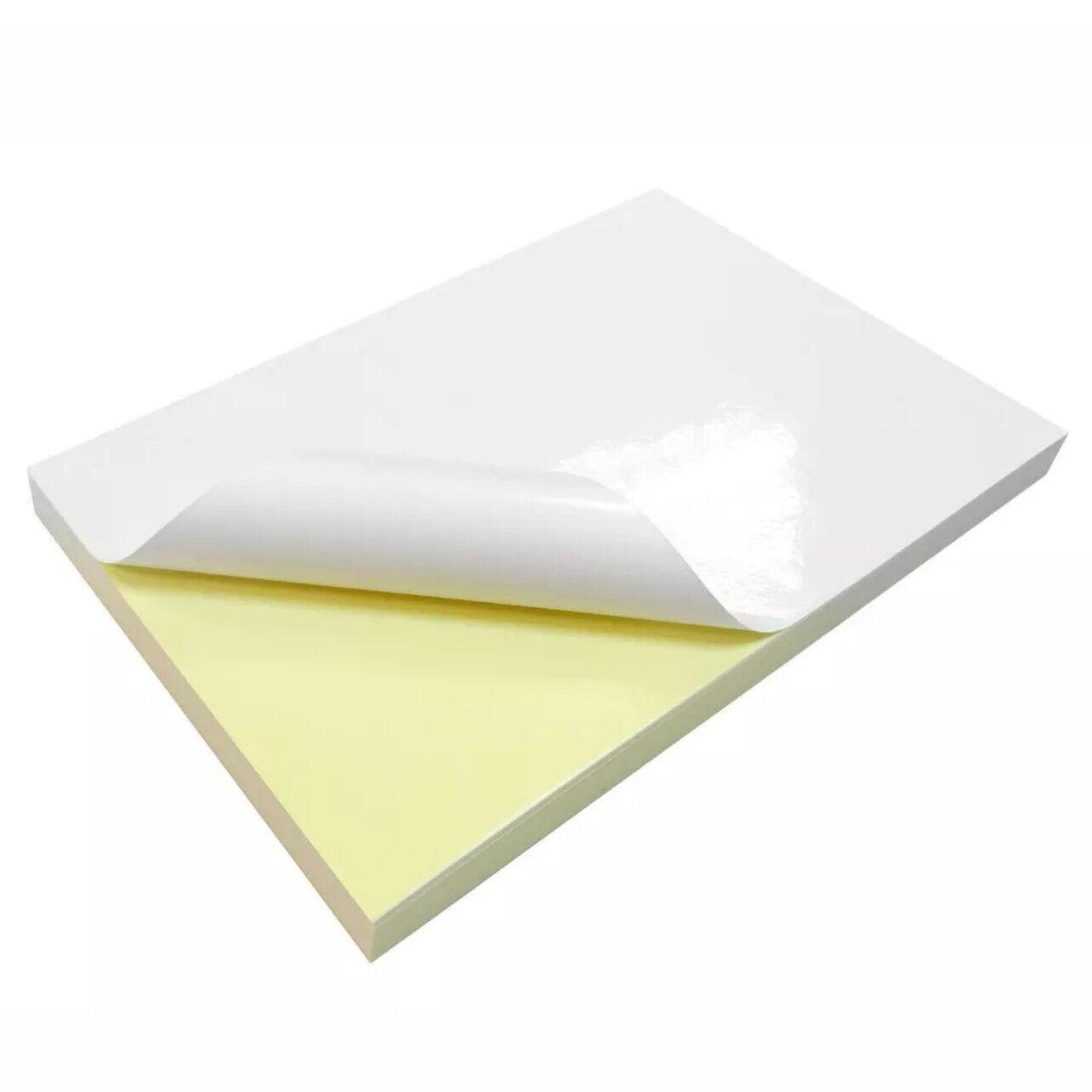 A4 Self Adhesive Sticker Paper Sheet Label Laser Inkjet Print Mailing Address - White Matte 2x2 *100 PCS