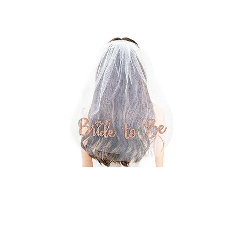 Bride To Be Hen Veil Sash Tiara Hens Night Bridal Shower Kitchen Tea Accessories - Package 4