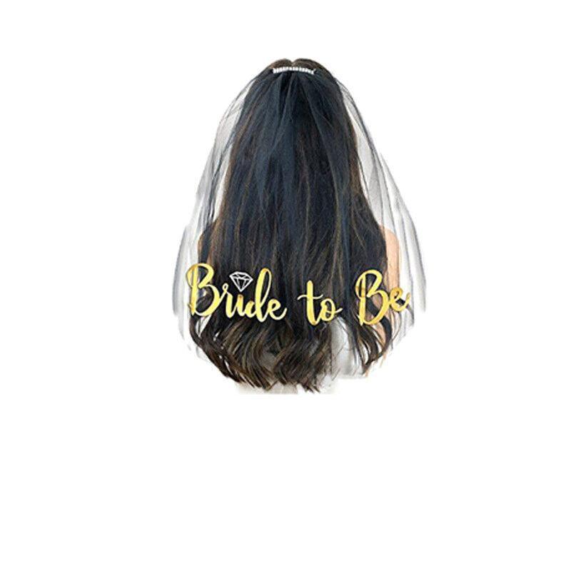 Bride To Be Hen Veil Sash Tiara Hens Night Bridal Shower Kitchen Tea Accessories - Package 4