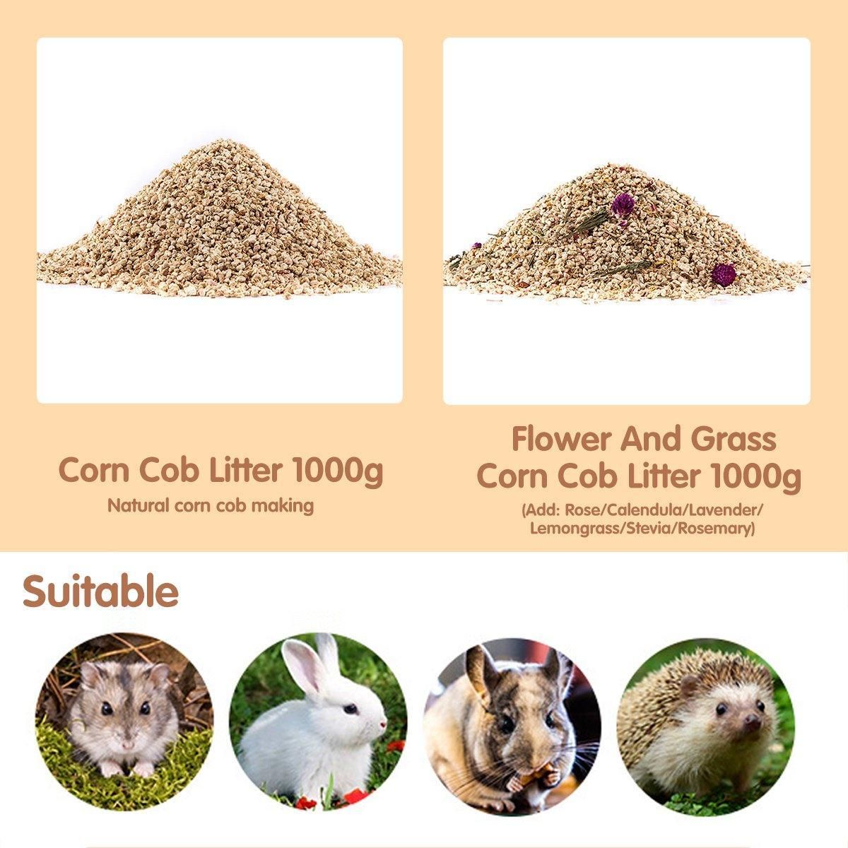 Plants Corncob Bedding Nest Pad for Hamster Rabbit Hedgehog Small Pet Supplies - Corn Cob Litter