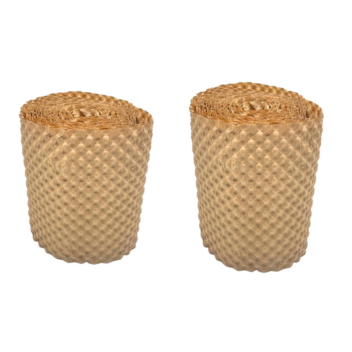 Cowhide Pressure Bubble Paper Roll Shock Absorbing Biodegradable Cushioning Wrap - 28x50m