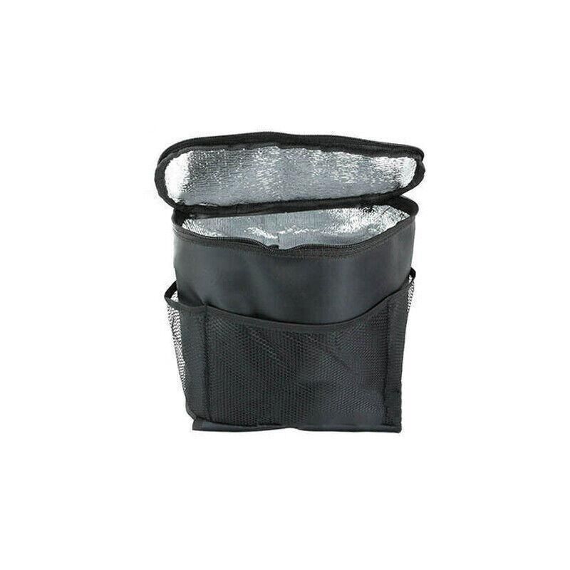 Vehicle Seat Back Organiser Insulated Storage Bag with Mesh Pockets for Travel Use