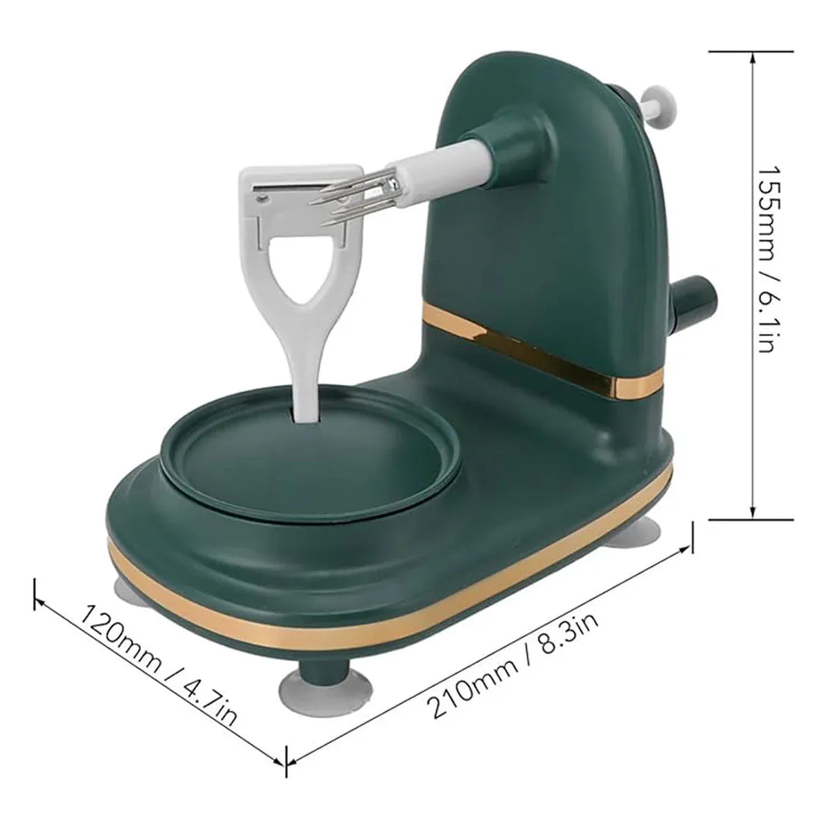 Hand Cranked Fruit Peeling Machine for Home Kitchen Apple Potato Peeling Tool - Light Green