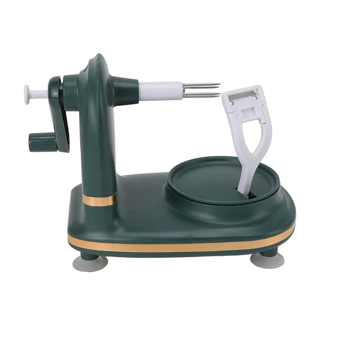 Hand Cranked Fruit Peeling Machine for Home Kitchen Apple Potato Peeling Tool - Dark Green