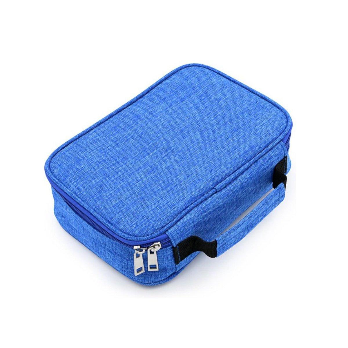 Large Capacity Waterproof Pen Pouch Pencil Case Student Stationery Storage Bag - Purple