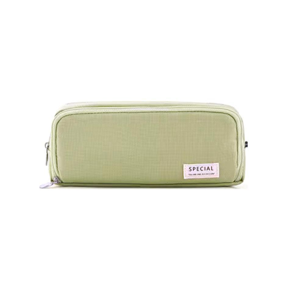 Zipper Pencil Case Large Capacity Storage Bag School Stationery Makeup Organizer - Navy