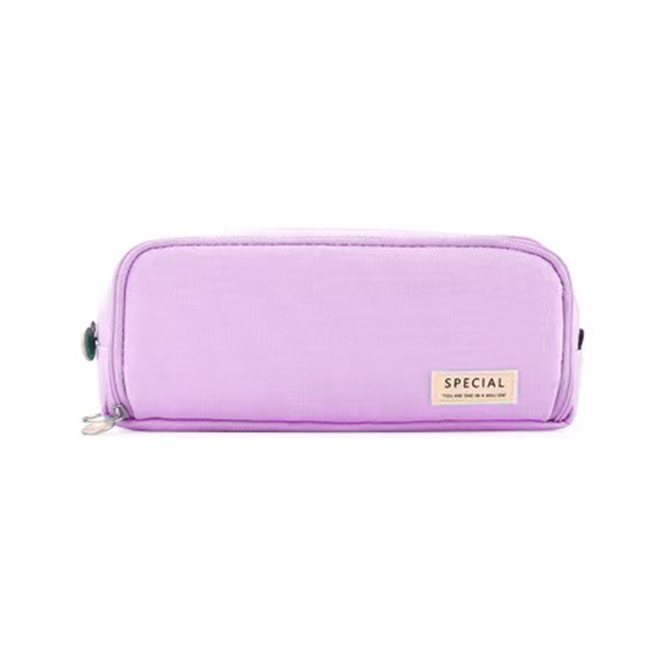 Zipper Pencil Case Large Capacity Storage Bag School Stationery Makeup Organizer - Navy