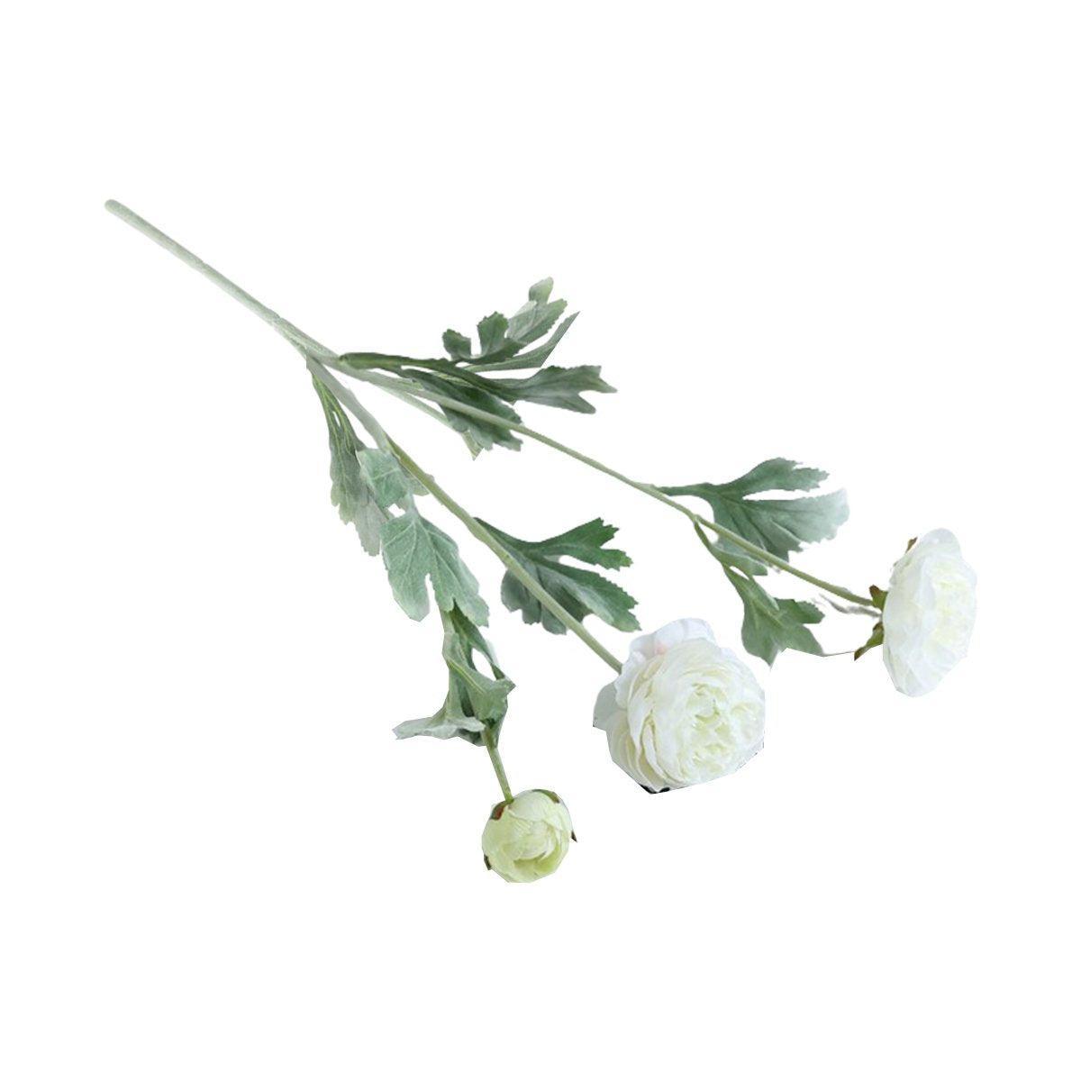 5pcs Artificial Peony Silk Flowers Bouquet Decor Faux Floral Arrangements - Purple Red