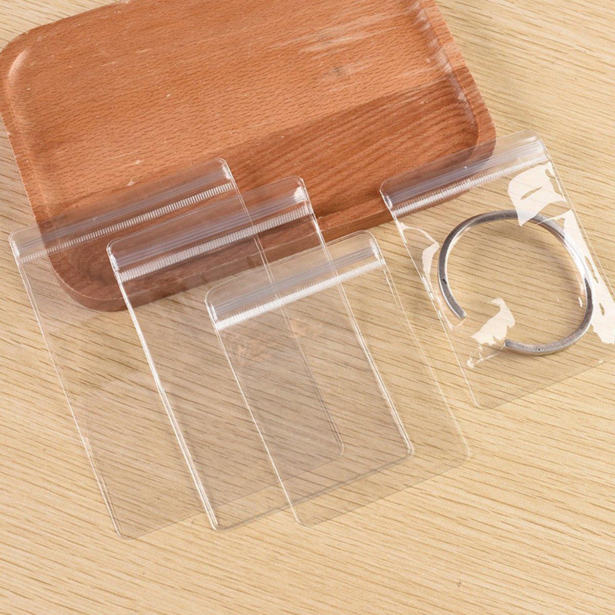 100pcs PVC Self-Sealing Jewelry Bags Anti-Oxidation Storage Dustproof Bags - 9*13cm