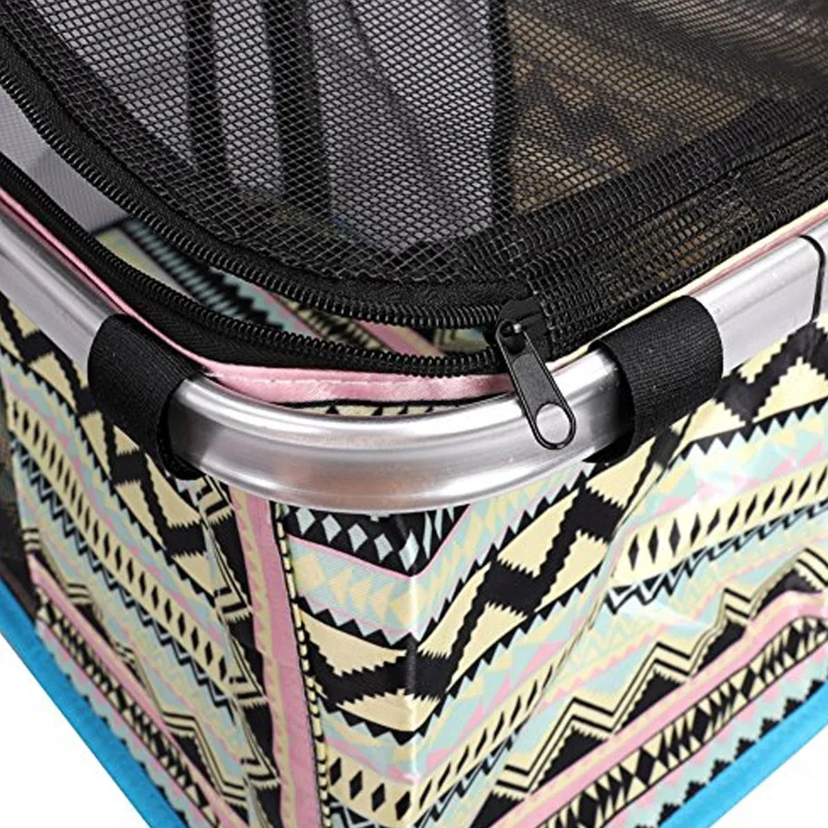 Pet Outdoor Carrying Baskets Portable Cat Dog Travel Bags Pet Carrier Breathable - Blue