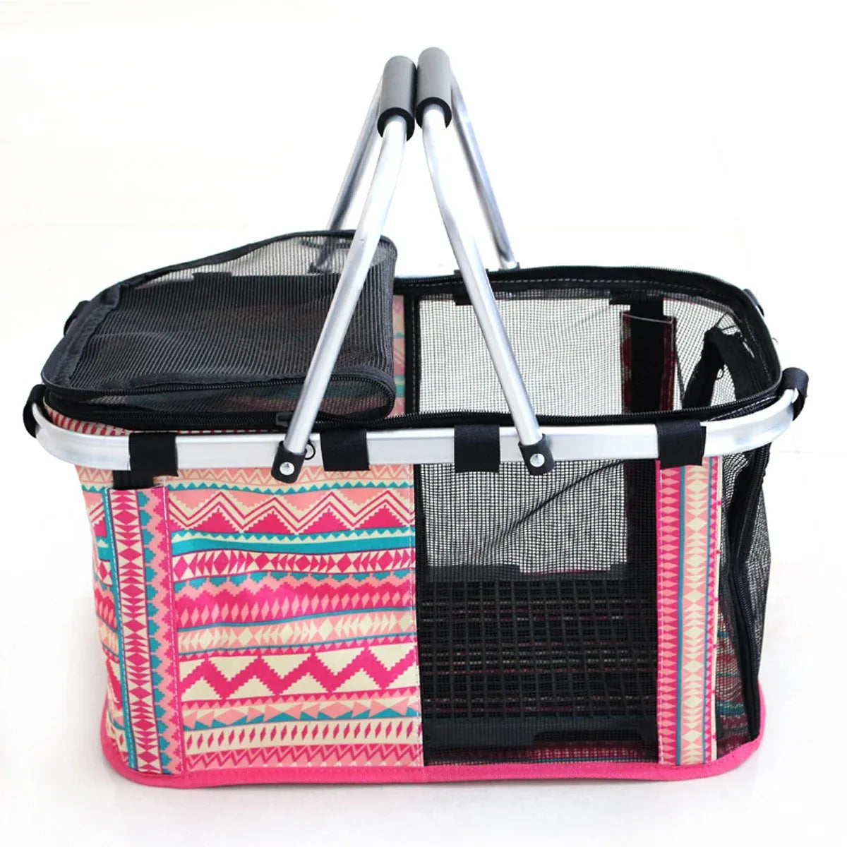 Pet Outdoor Carrying Baskets Portable Cat Dog Travel Bags Pet Carrier Breathable - Blue