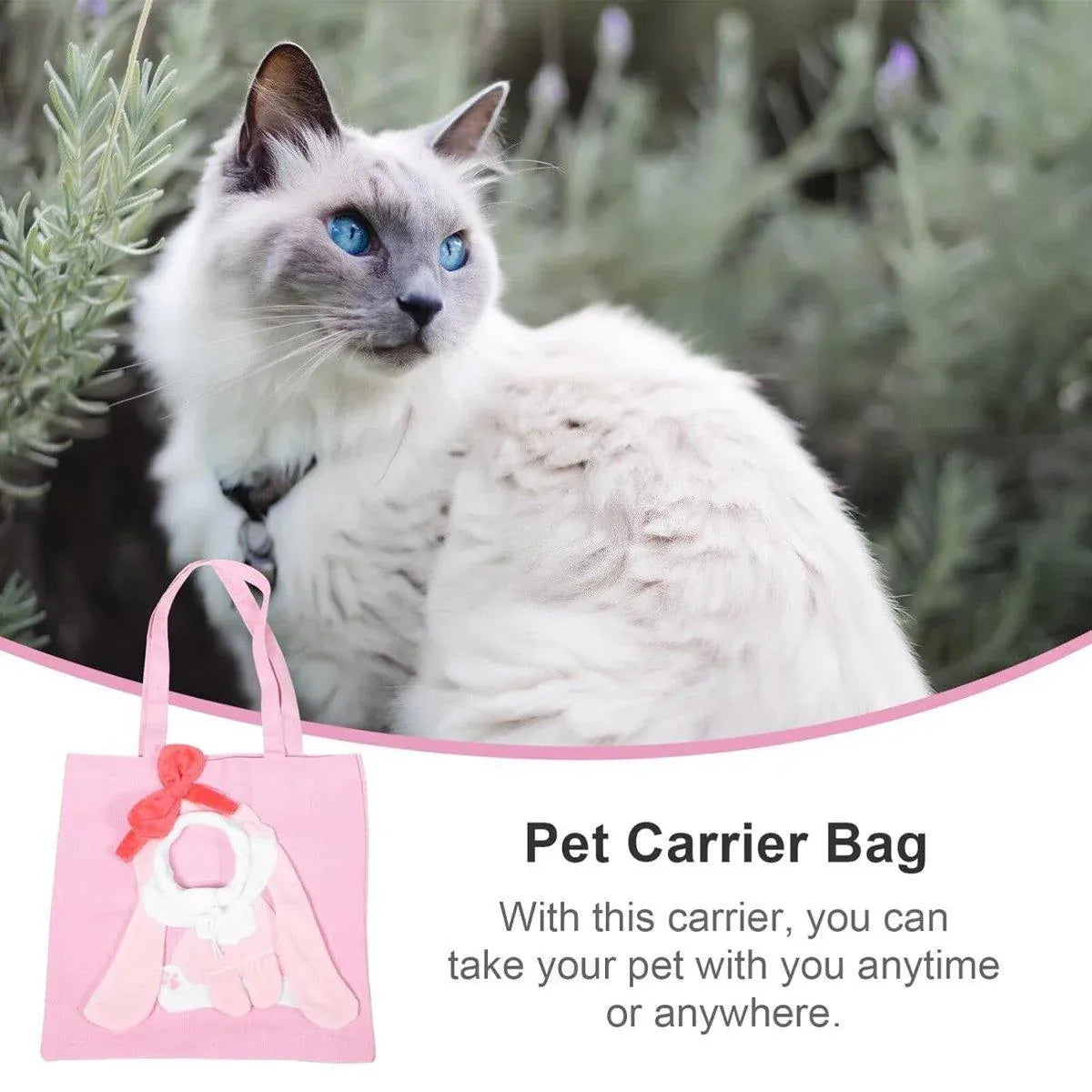 Portable One Shoulder Cat Dog Canvas Bag Breathable Pet Carrier for Travel - Blue