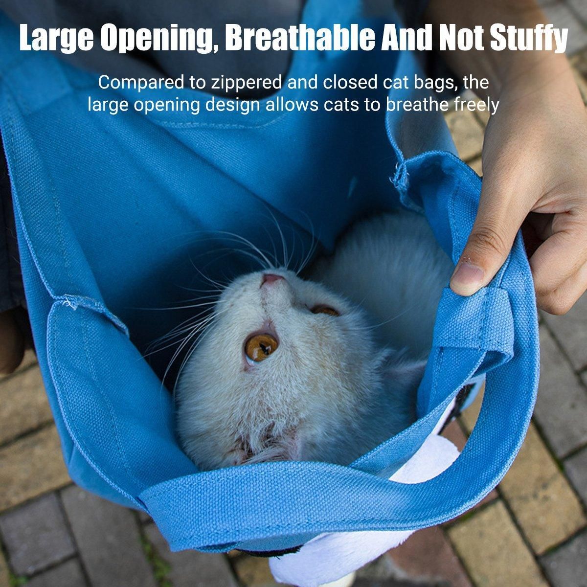 Portable One Shoulder Cat Dog Canvas Bag Breathable Pet Carrier for Travel - Pink