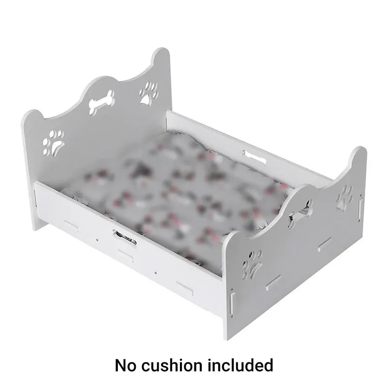 Wooden Cat Bed White Wooden Cat Bed Pet Cat and Dog Bed Comfortable Durable