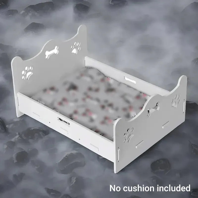 Wooden Cat Bed White Wooden Cat Bed Pet Cat and Dog Bed Comfortable Durable