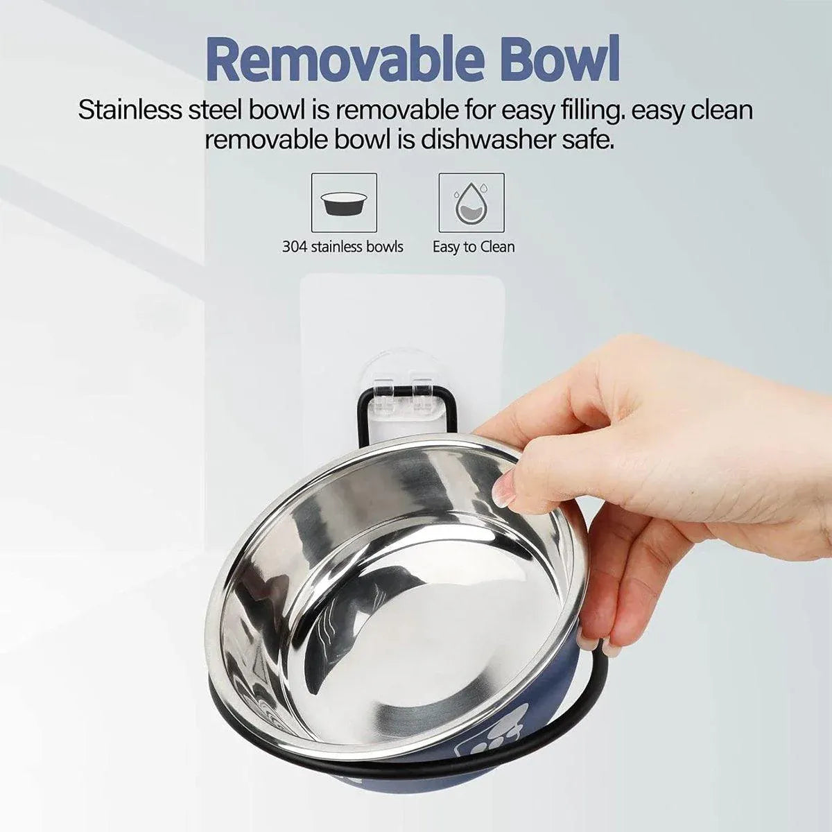 Stainless Steel Pet Bowl Hanging Cat Food Water Bowl Durable for Dogs and Cats - Red-12cm