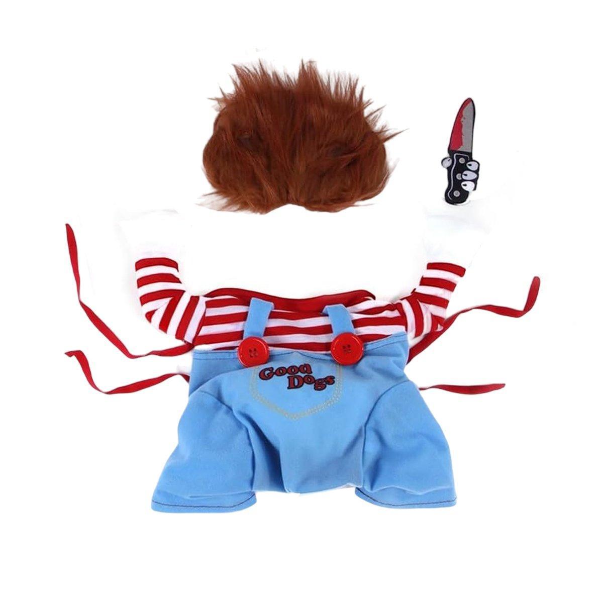 Halloween Dog Costume Pet Accessories Funny Dress Up for Small Medium Dogs - Deadly Doll-L