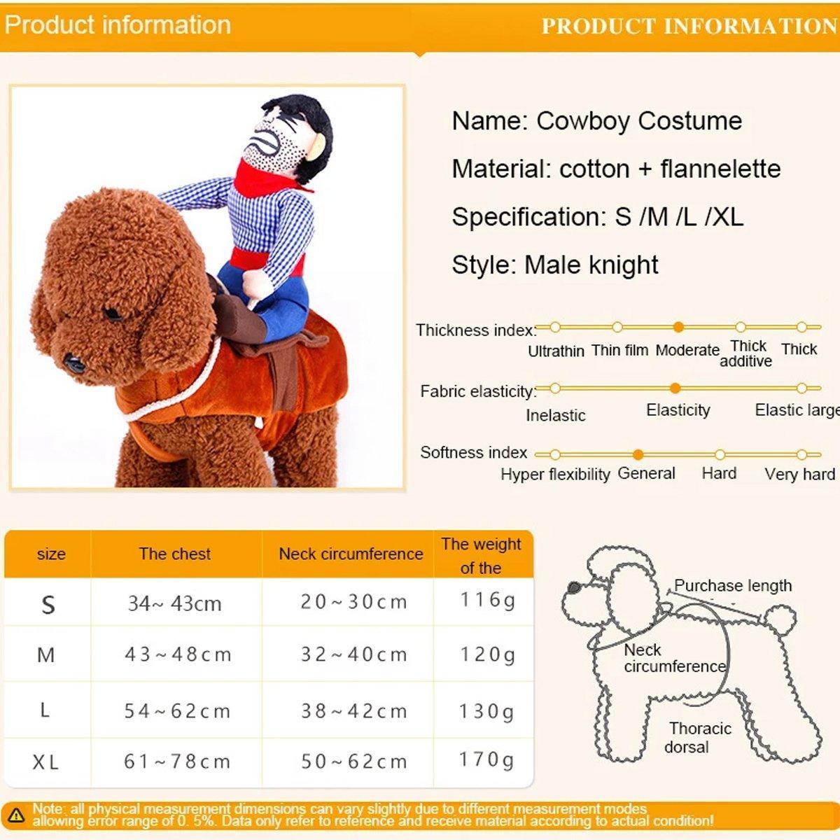 Halloween Dog Costume Pet Accessories Funny Dress Up for Small Medium Dogs - Deadly Doll-M