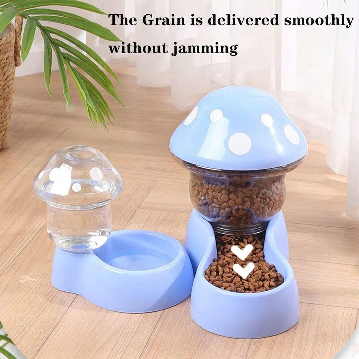 Cat Bowl Pet Feeding Bowl Double Dog Food Water Bowl for Cats and Dogs Feeding - Blue