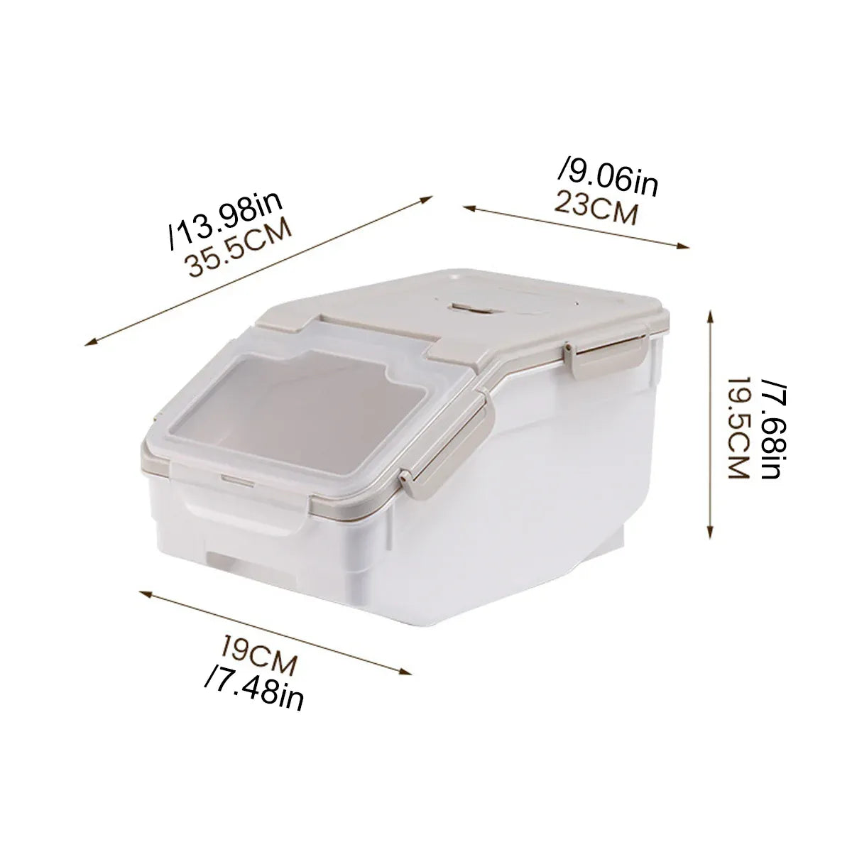 Large Capacity Cat Food Storage Bin Airtight Moisture Proof For Indoor Pet Use