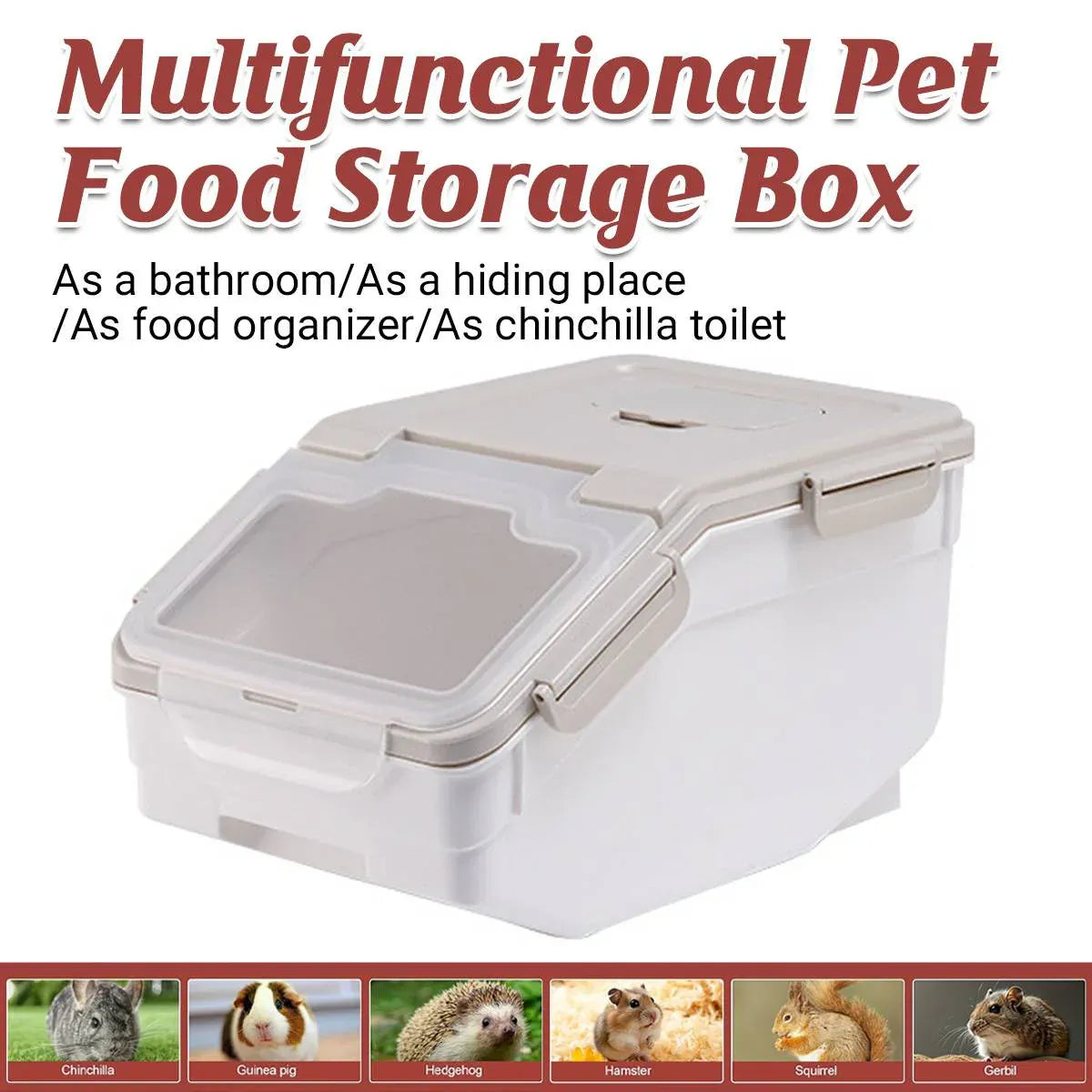 Large Capacity Cat Food Storage Bin Airtight Moisture Proof For Indoor Pet Use
