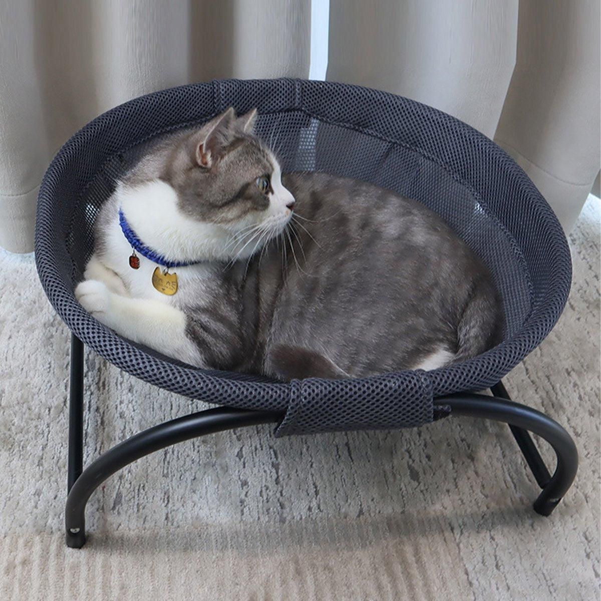 Hanging Bed Pet Litter Basket Cozy Cat Hammock Durable Comfortable Sleeping Spot - Black