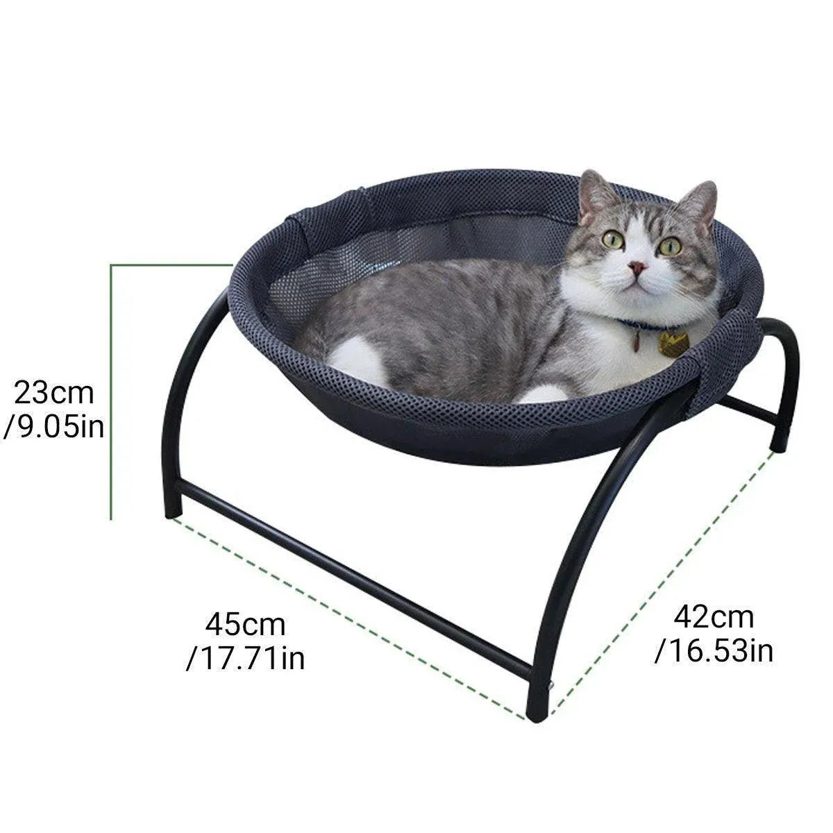 Hanging Bed Pet Litter Basket Cozy Cat Hammock Durable Comfortable Sleeping Spot - Grey