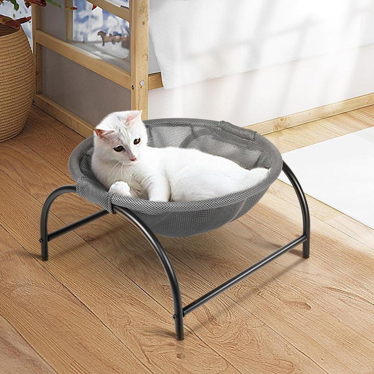Hanging Bed Pet Litter Basket Cozy Cat Hammock Durable Comfortable Sleeping Spot - Grey