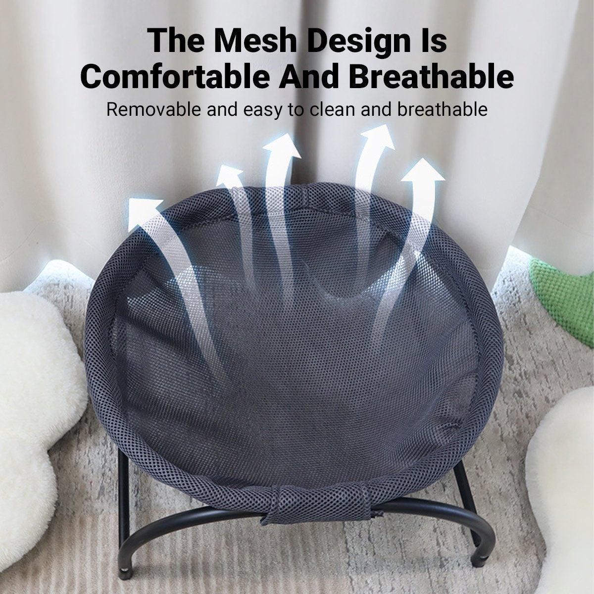 Hanging Bed Pet Litter Basket Cozy Cat Hammock Durable Comfortable Sleeping Spot - Grey