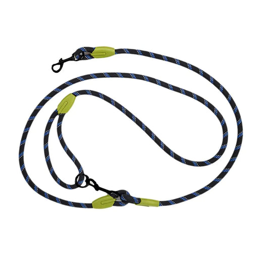 Adjustable Diagonal Dog Walking Leash Hands Free Crossbody Pet Lead Dogs - Black