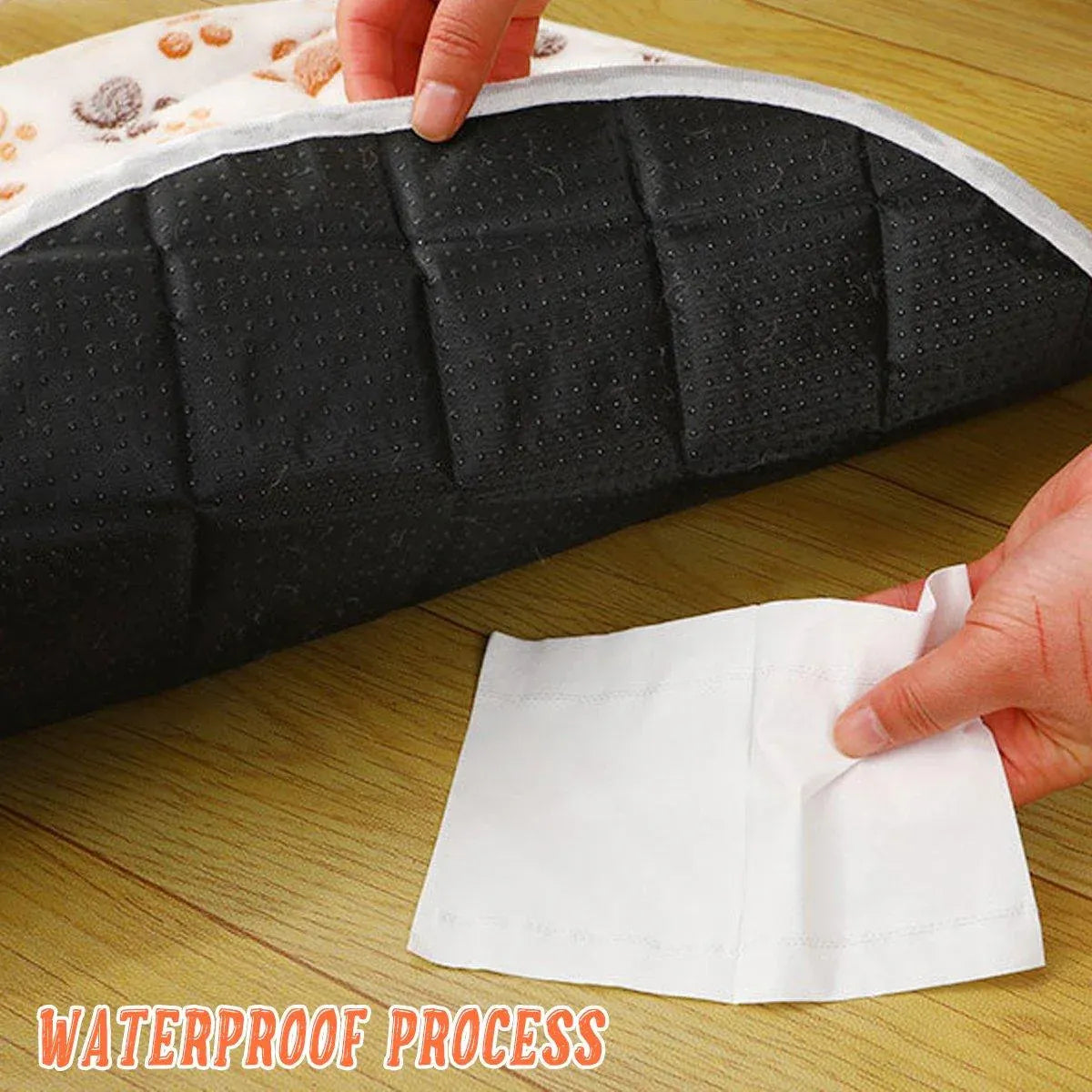 Waterproof Dog Pads Round Diaper Pads Pet Training Pads for Puppies and Dogs - White-75cm