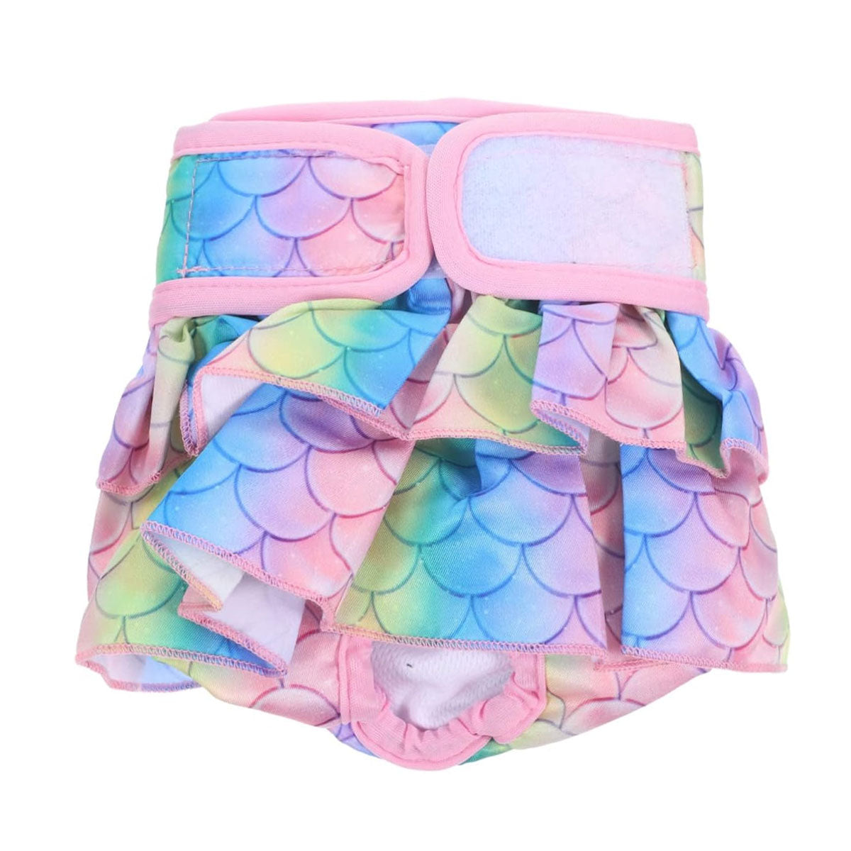 Pet Dog Diapers Female Pants Soft Breathable Underwear Reusable Sanitary Briefs - Denim Print - XL