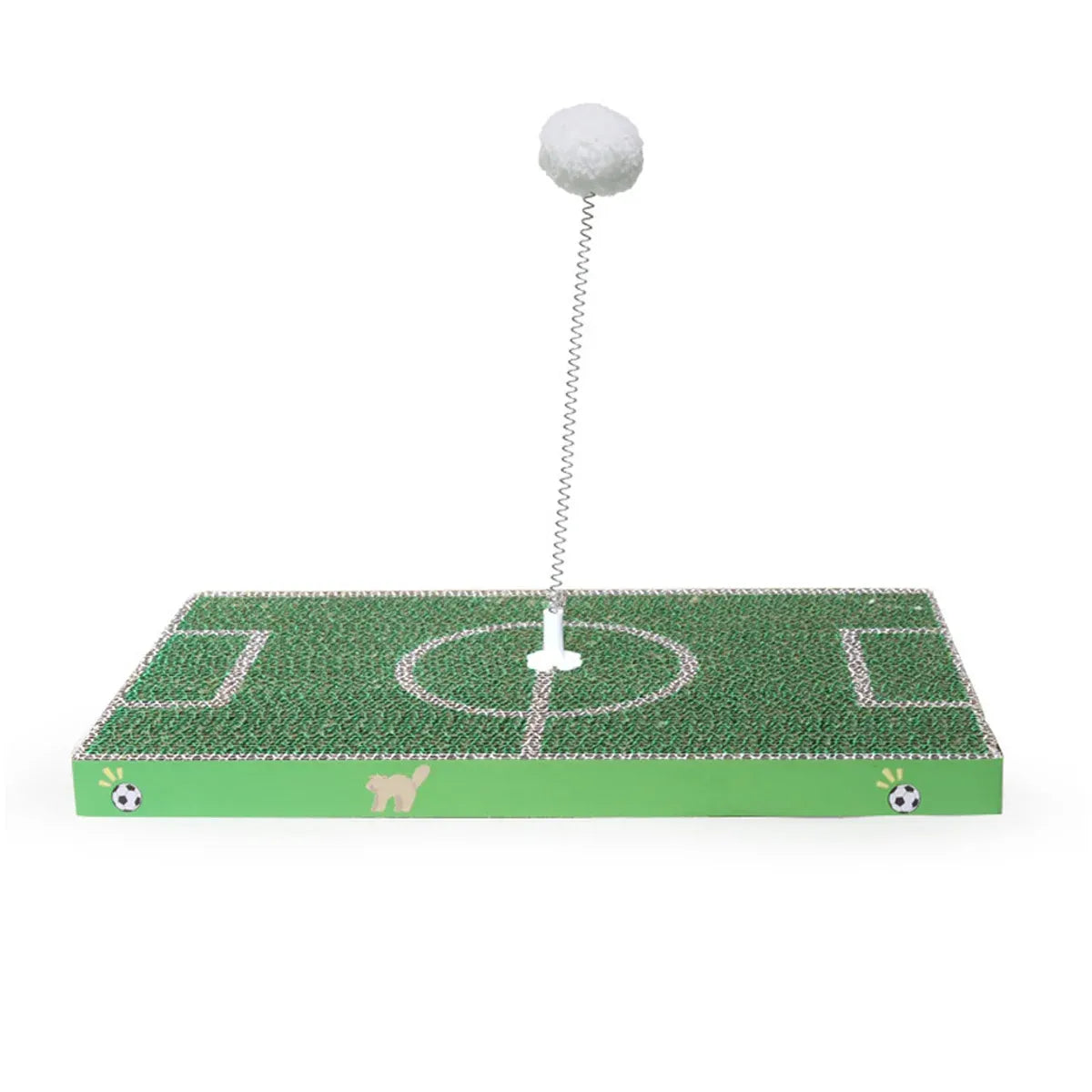 Football Field Shaped Cat Scratching Board Durable Non-Shedding for Cat Play
