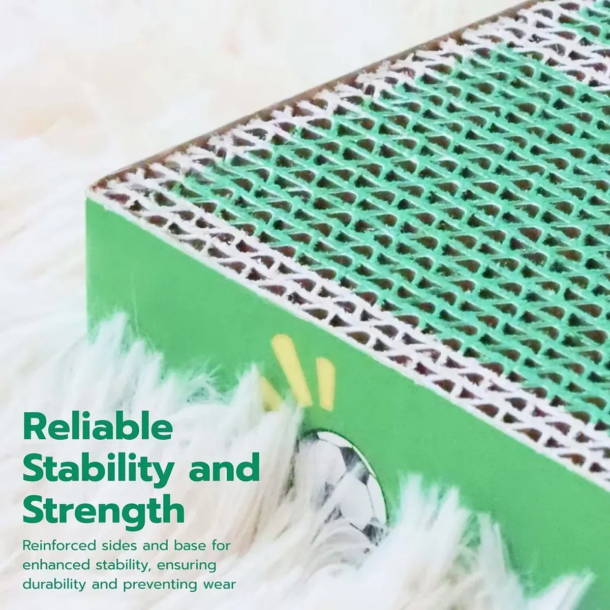 Football Field Shaped Cat Scratching Board Durable Non-Shedding for Cat Play