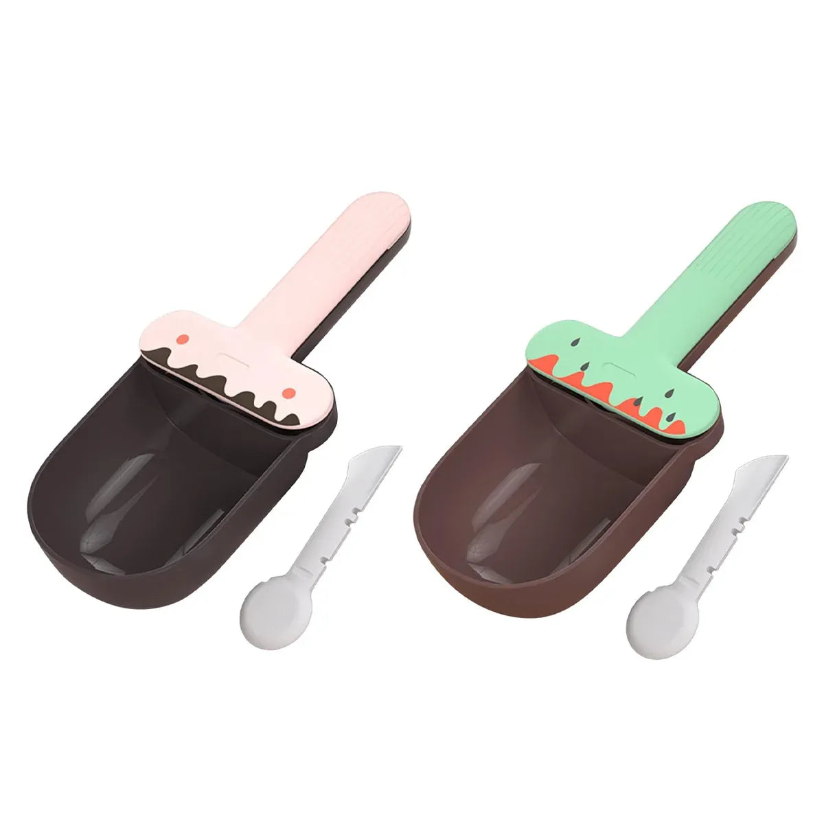 Pet Food Spoon Multifunctional Can Spoon Dog Shovel Ice Cream Cat Spoon Safe - Green