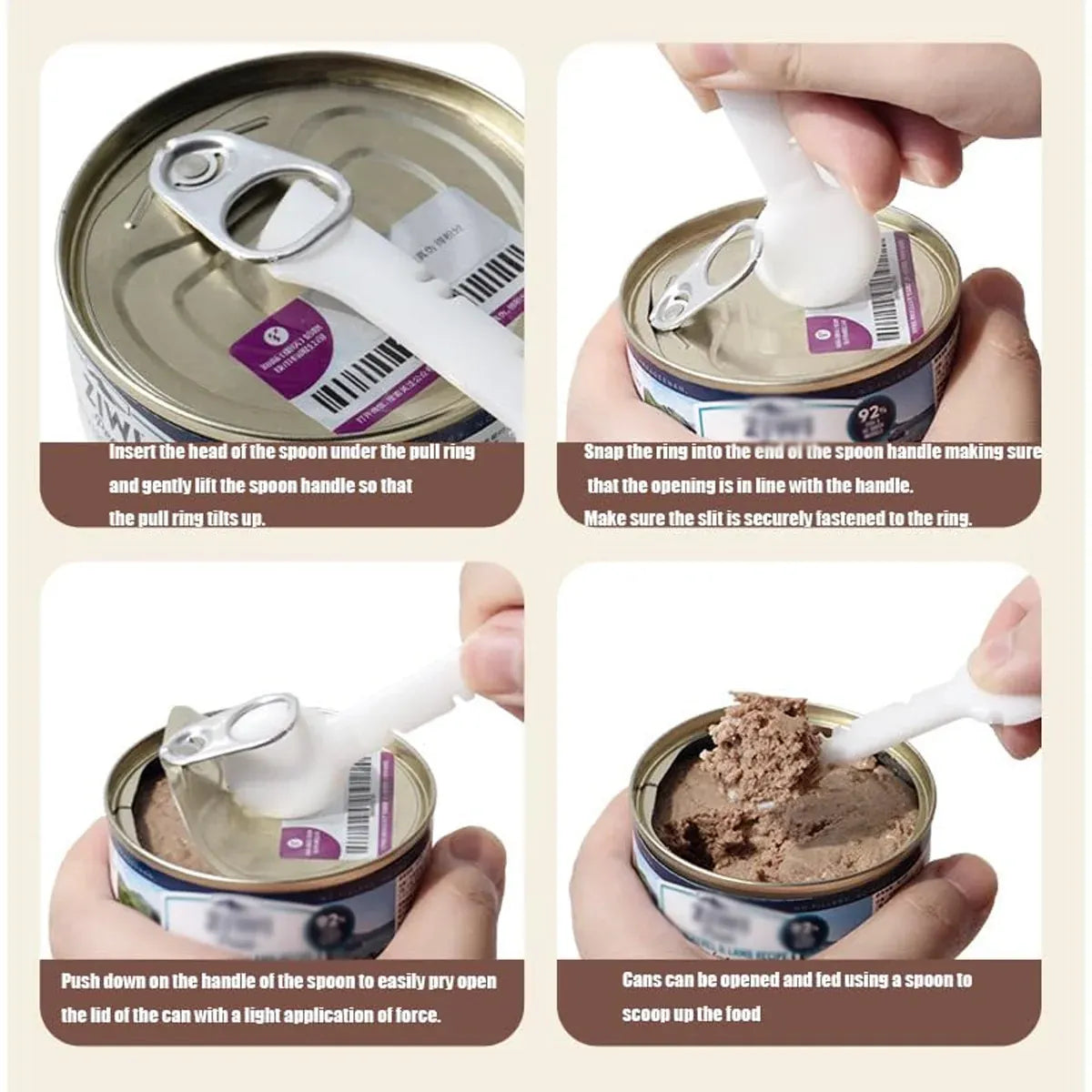 Pet Food Spoon Multifunctional Can Spoon Dog Shovel Ice Cream Cat Spoon Safe - Pink